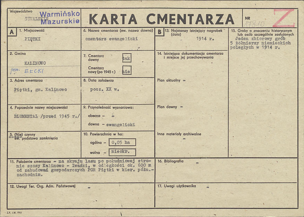Karta cmentarza, skan nr 1