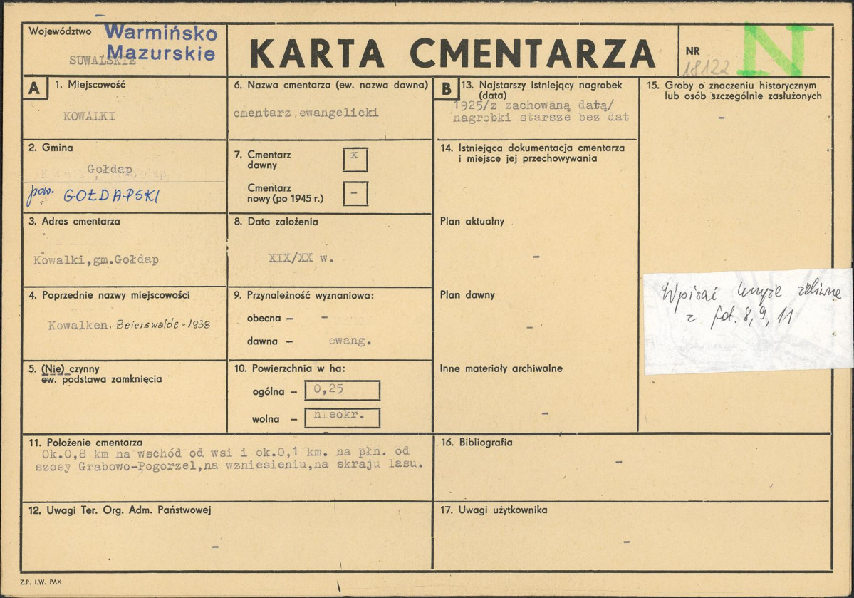 Karta cmentarza, skan nr 1