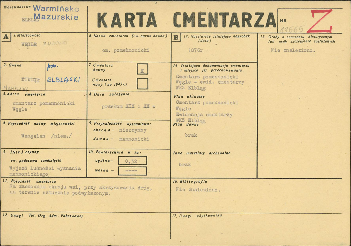 Karta cmentarza, skan nr 1