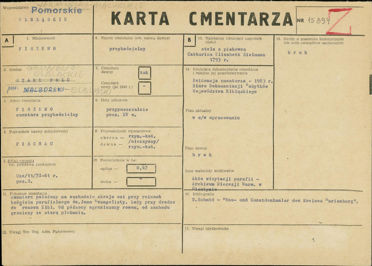 Karta cmentarza, skan nr 1