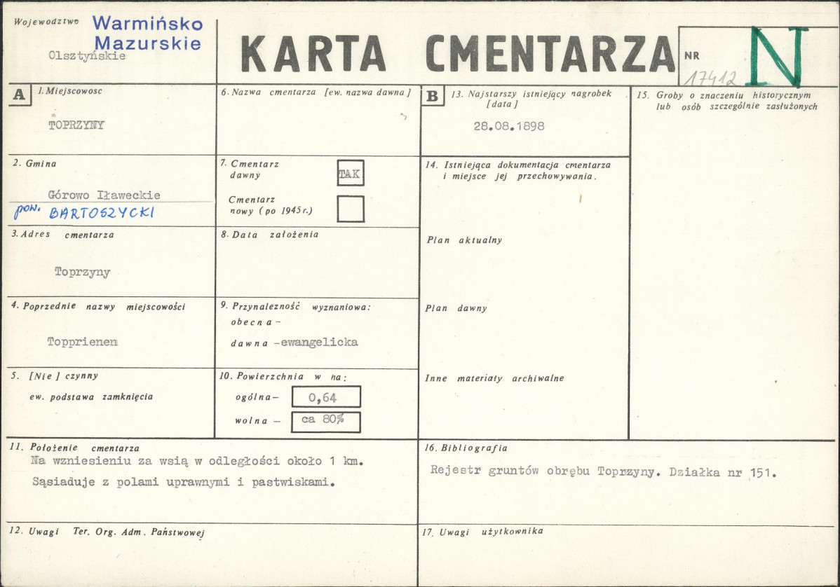Karta cmentarza, skan nr 1