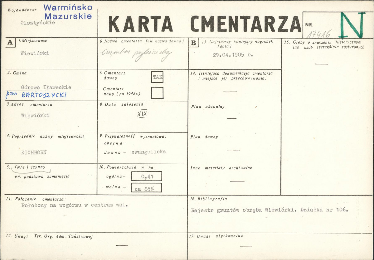 Karta cmentarza, skan nr 1