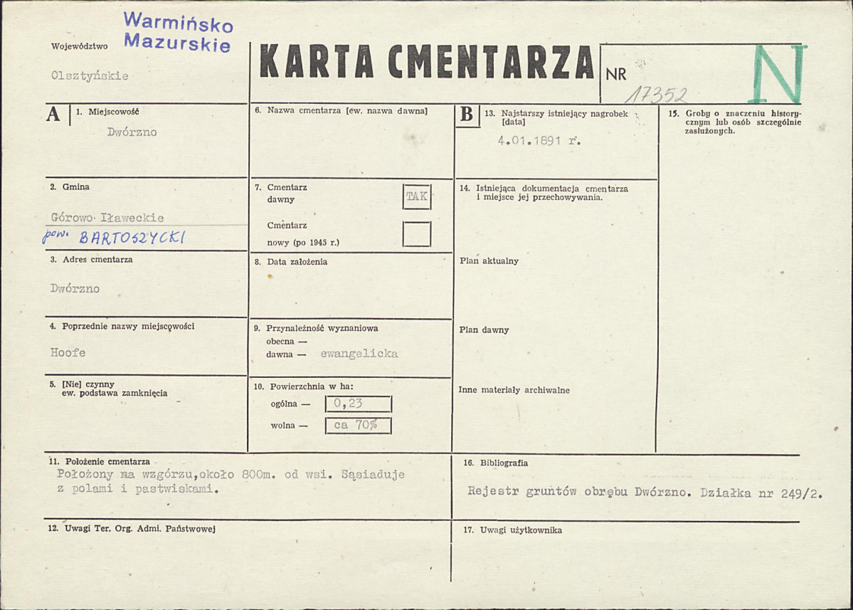 Karta cmentarza, skan nr 1