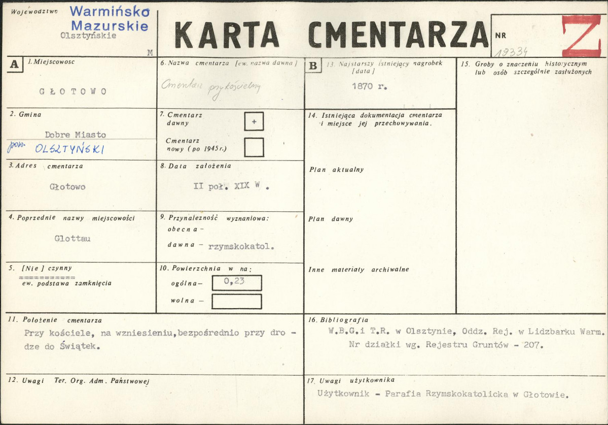 Karta cmentarza, skan nr 1
