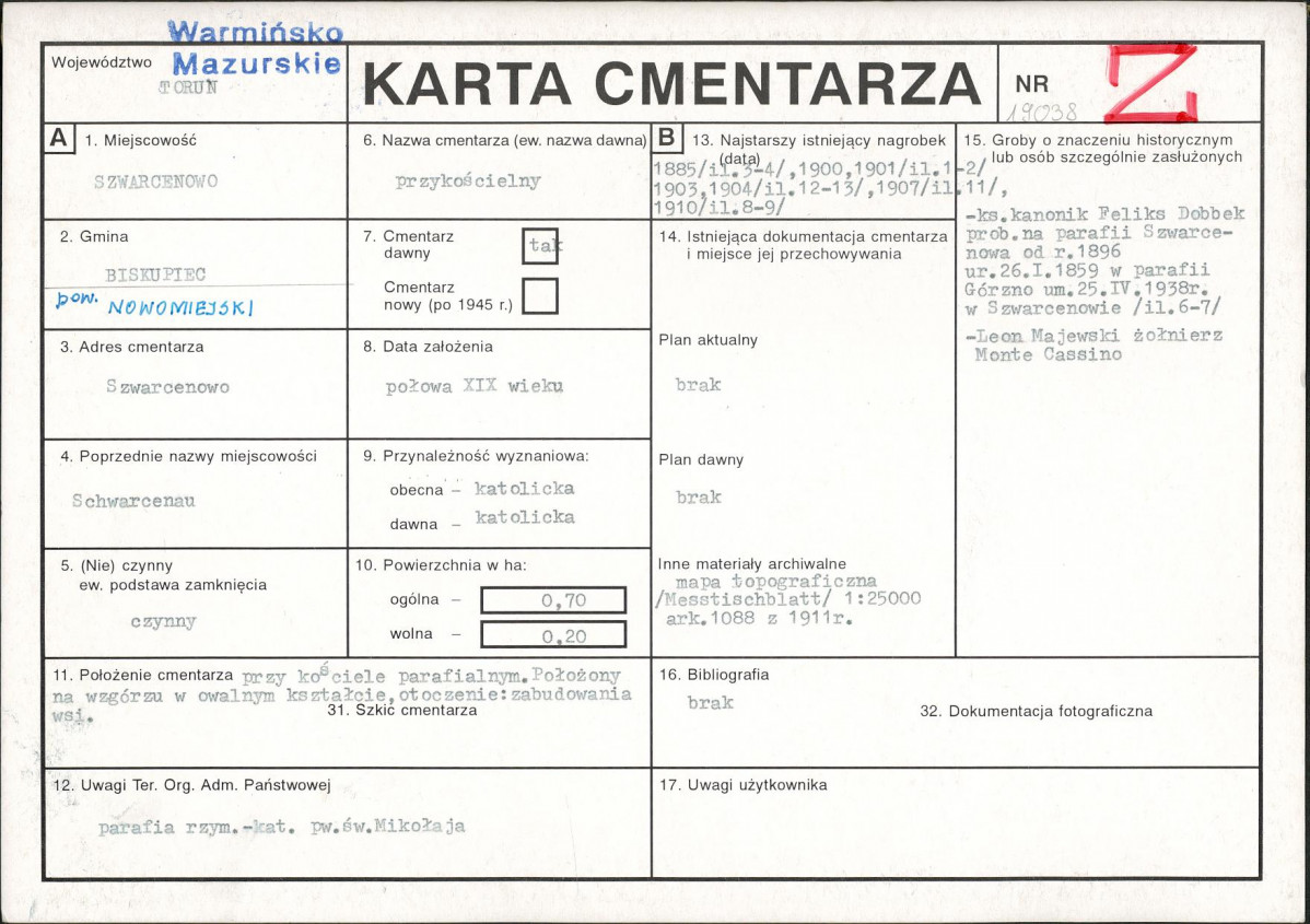 Karta cmentarza, skan nr 1