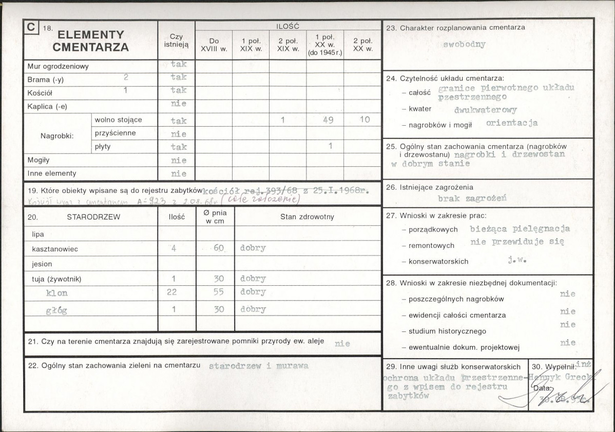 Karta cmentarza, skan nr 2