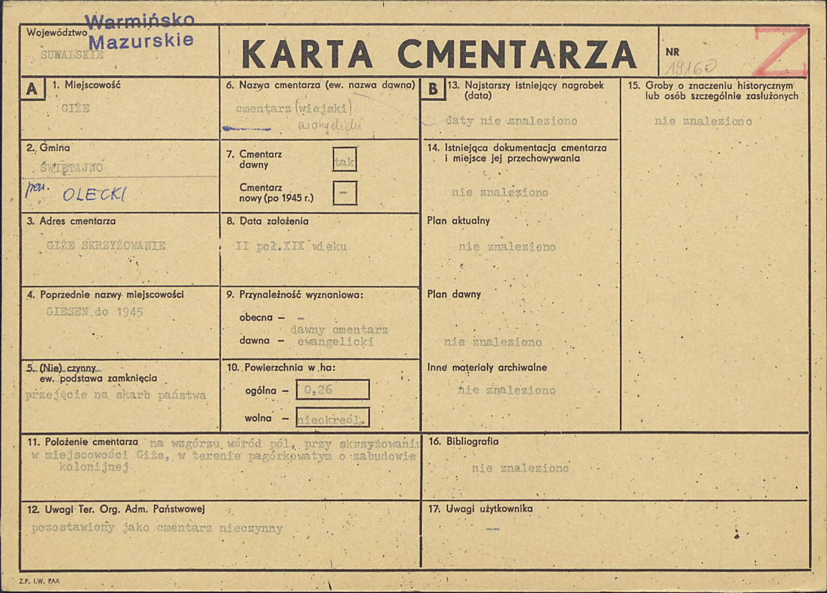 Karta cmentarza, skan nr 1