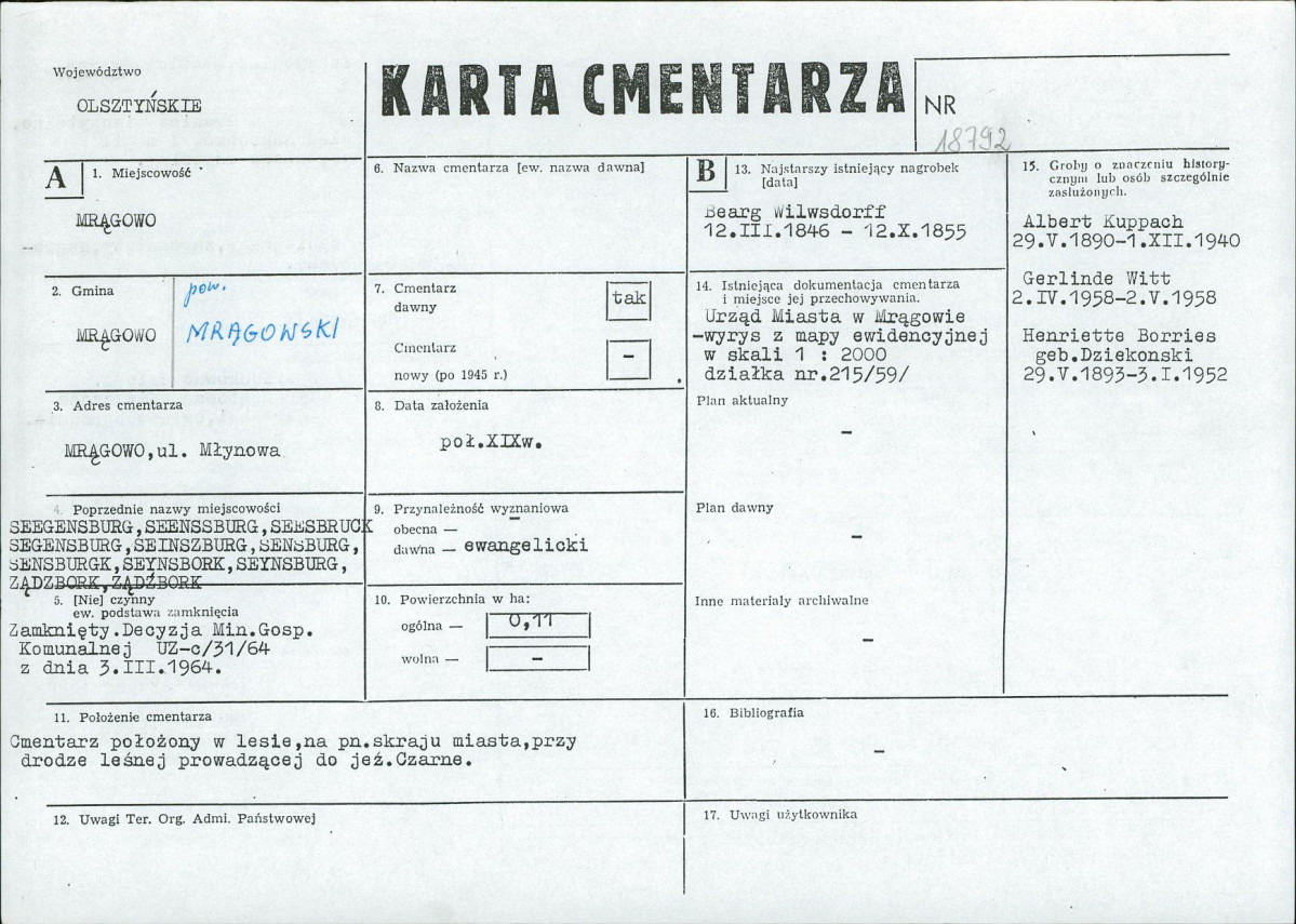 Karta cmentarza, skan nr 1