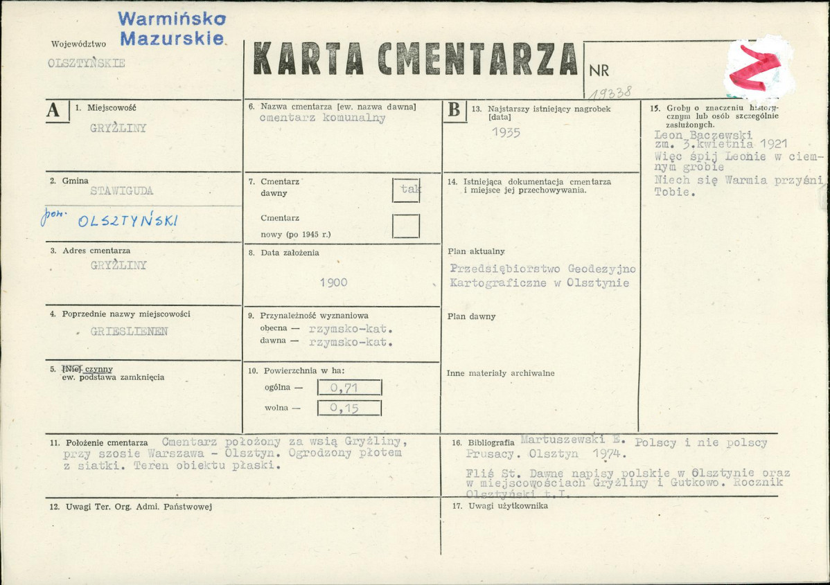 Karta cmentarza, skan nr 1