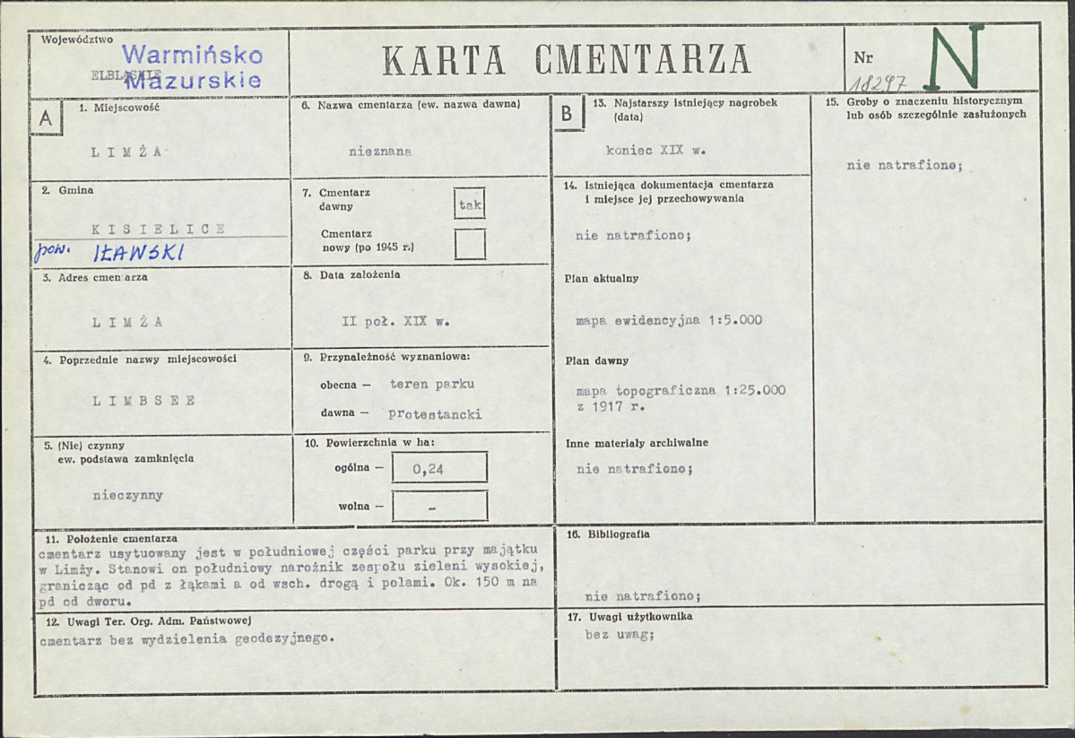 Karta cmentarza, skan nr 1