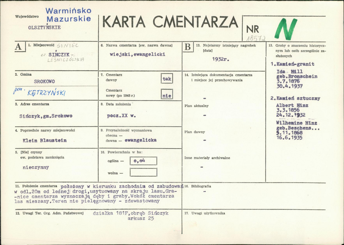Karta cmentarza, skan nr 1