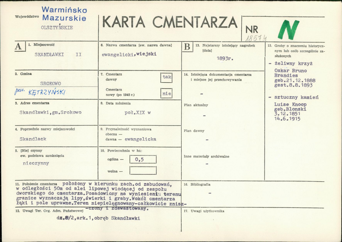 Karta cmentarza, skan nr 1