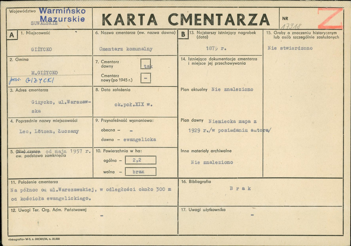 Karta cmentarza, skan nr 1