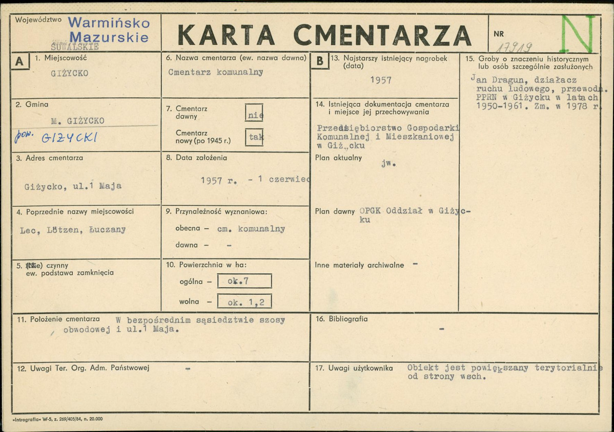 Karta cmentarza, skan nr 1