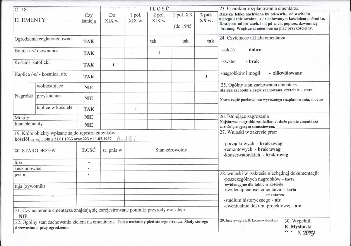Karta cmentarza, skan nr 2