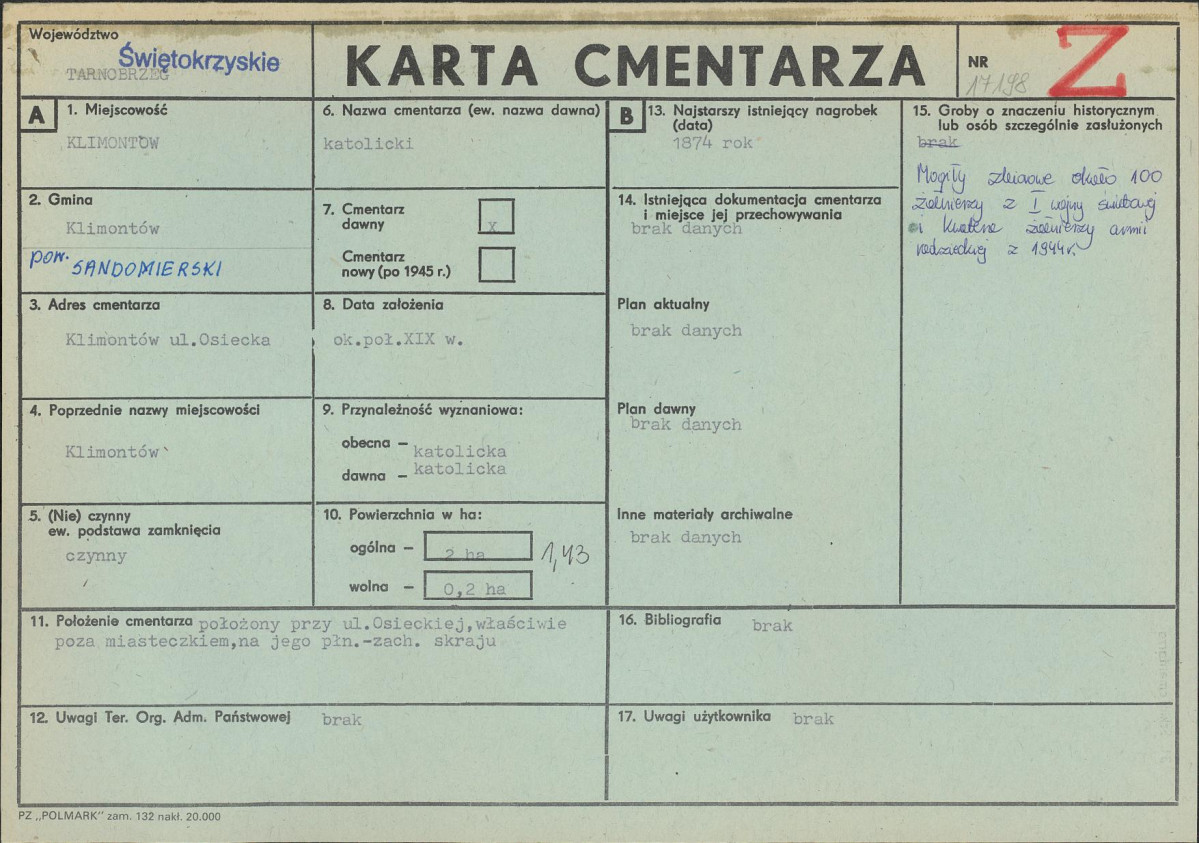 Karta cmentarza, skan nr 1