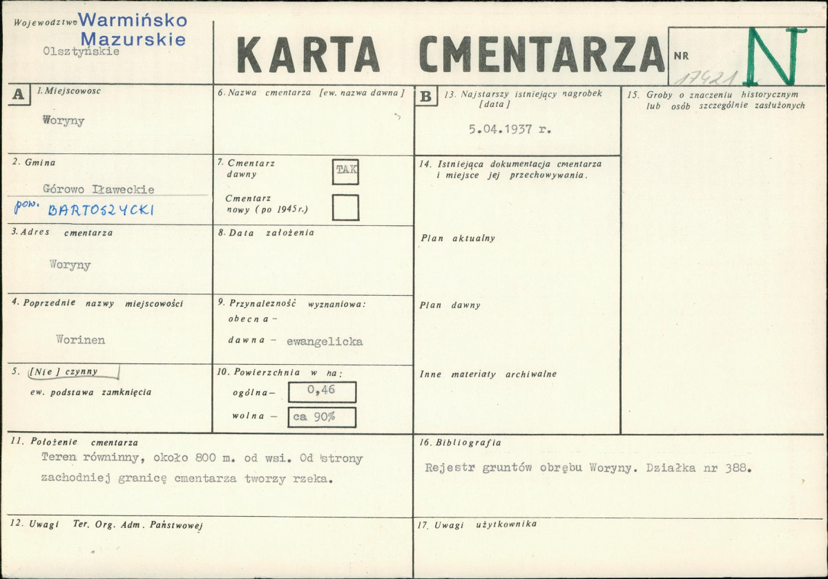 Karta cmentarza, skan nr 1