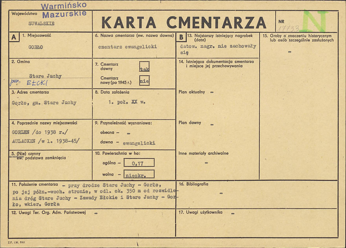 Karta cmentarza, skan nr 1
