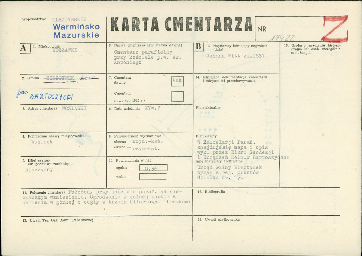 Karta cmentarza, skan nr 1