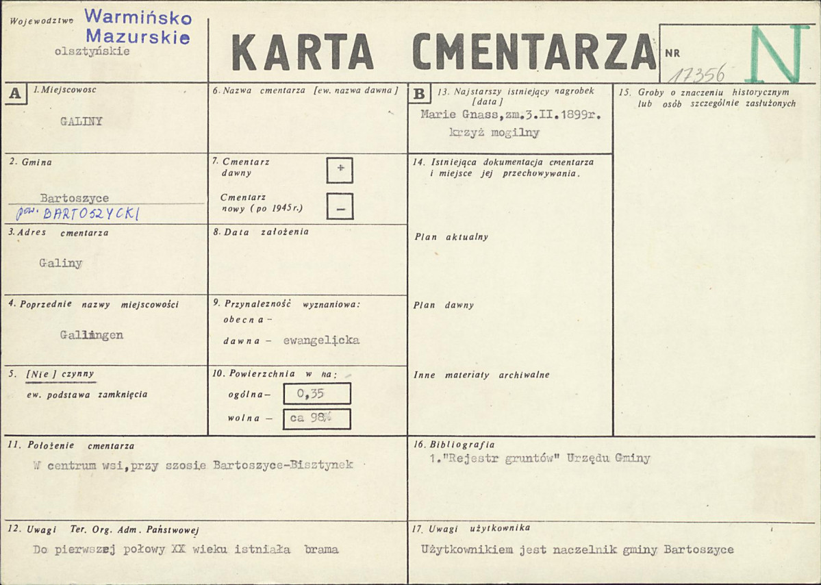Karta cmentarza, skan nr 1