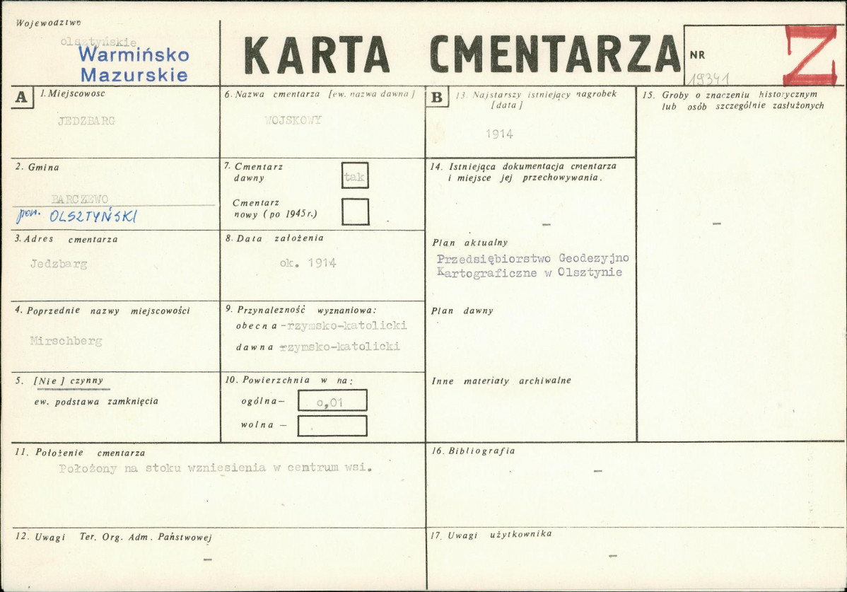 Karta cmentarza, skan nr 1