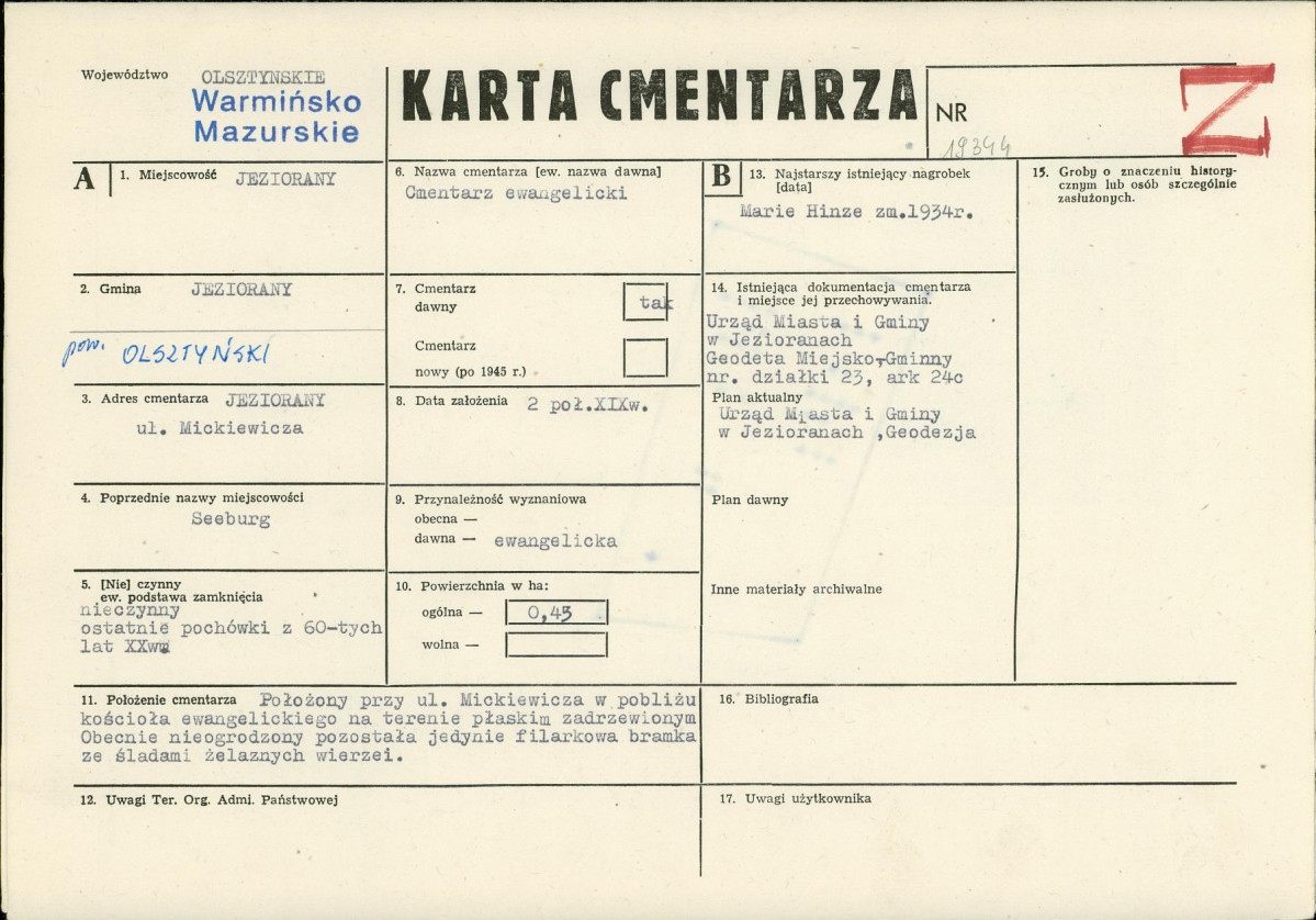 Karta cmentarza, skan nr 1