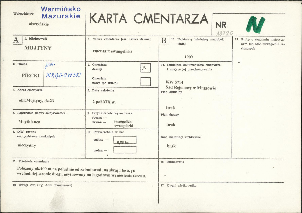 Karta cmentarza, skan nr 1