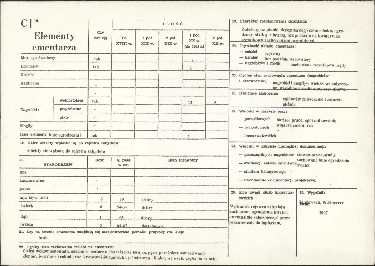 Karta cmentarza, skan nr 2