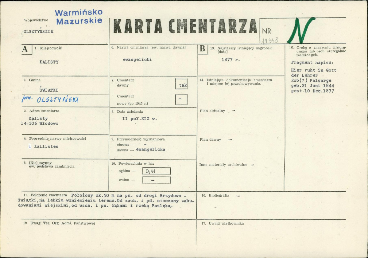Karta cmentarza, skan nr 1