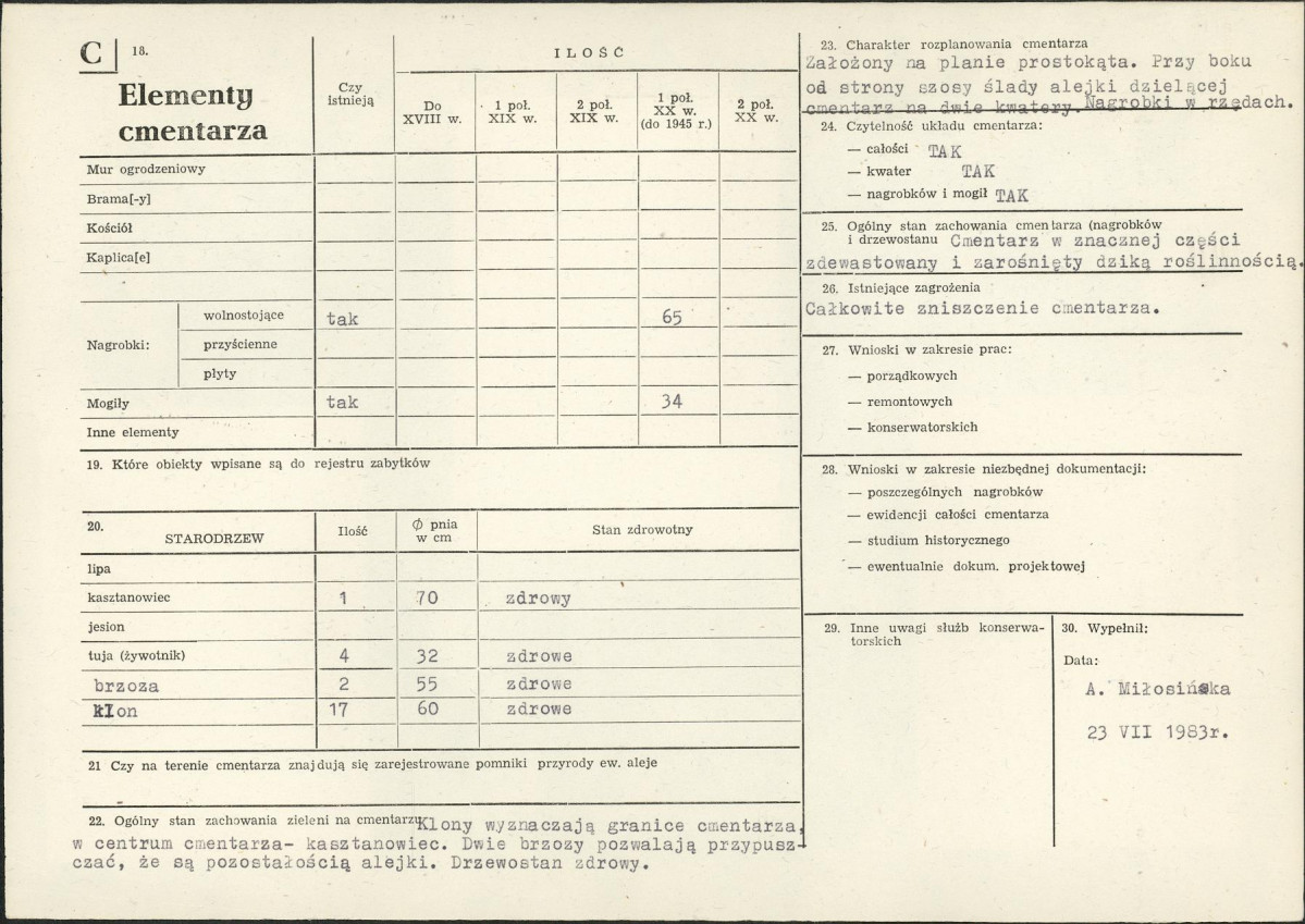 Karta cmentarza, skan nr 2