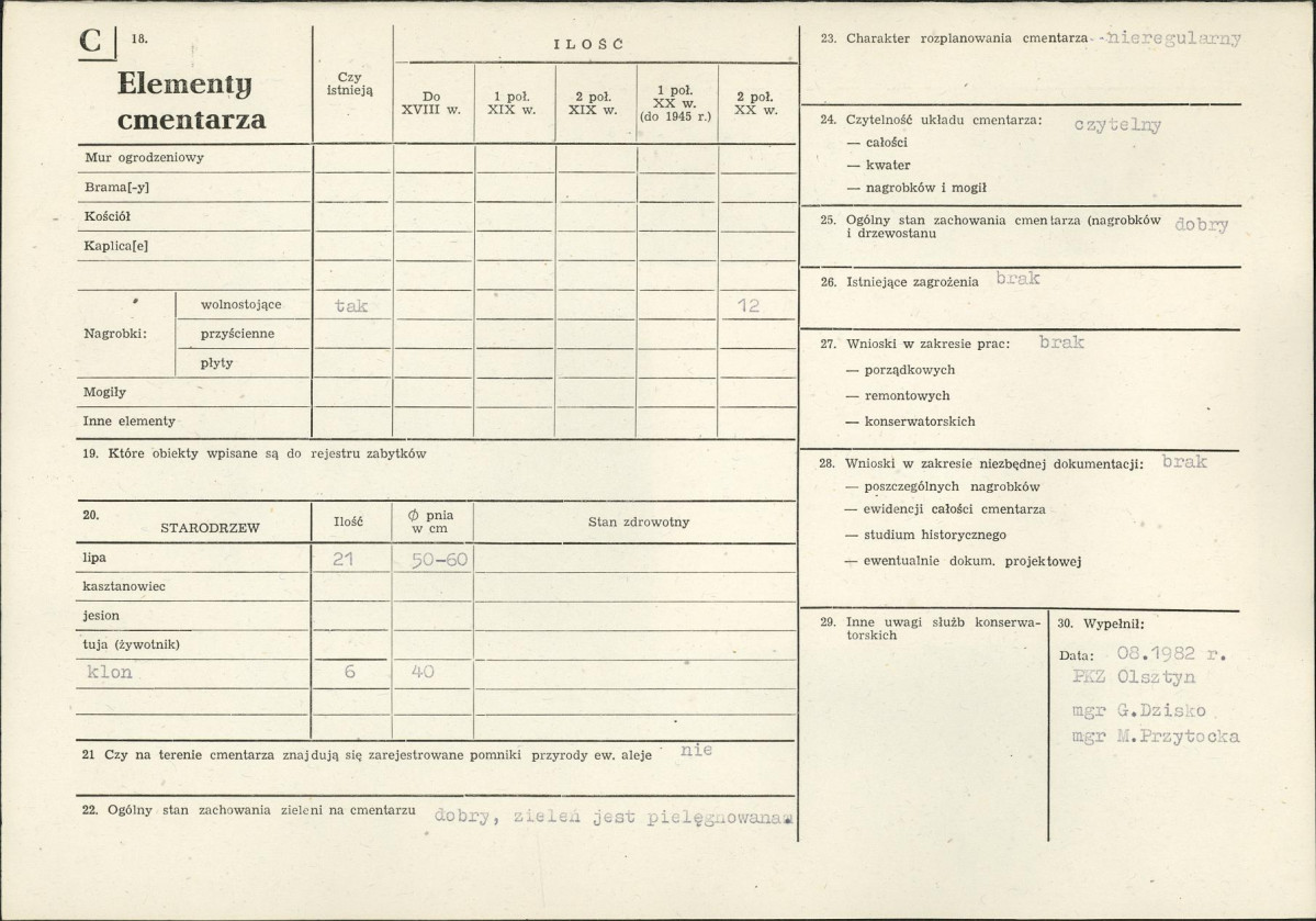 Karta cmentarza, skan nr 2
