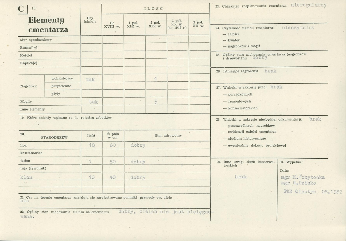 Karta cmentarza, skan nr 2