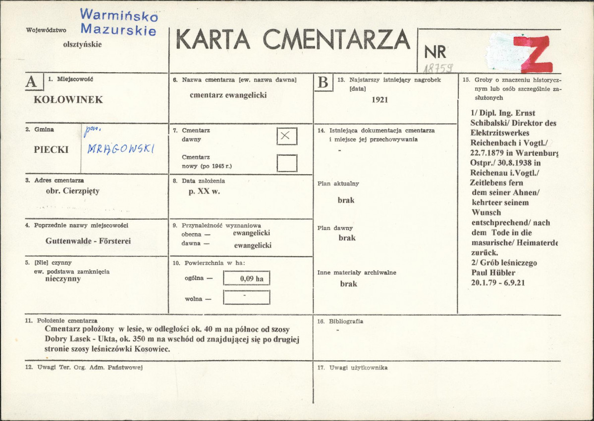 Karta cmentarza, skan nr 1