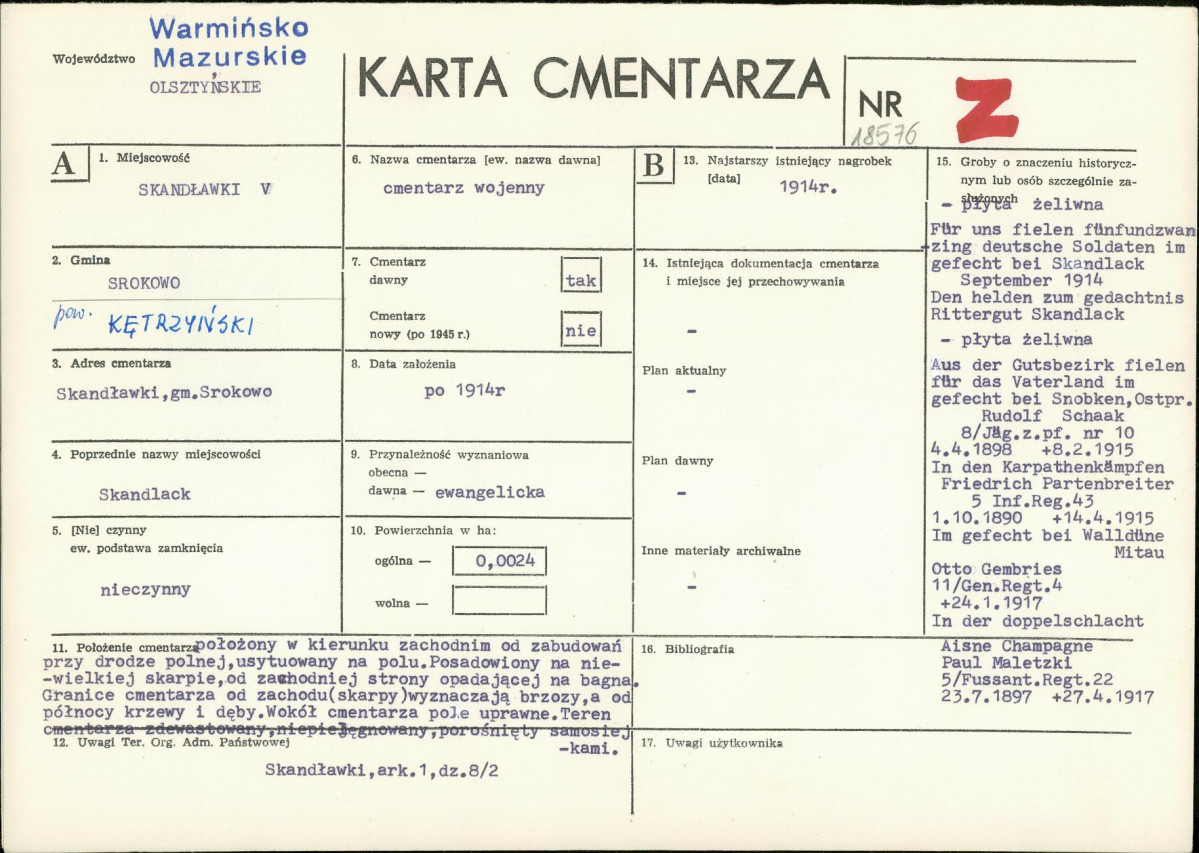 Karta cmentarza, skan nr 1