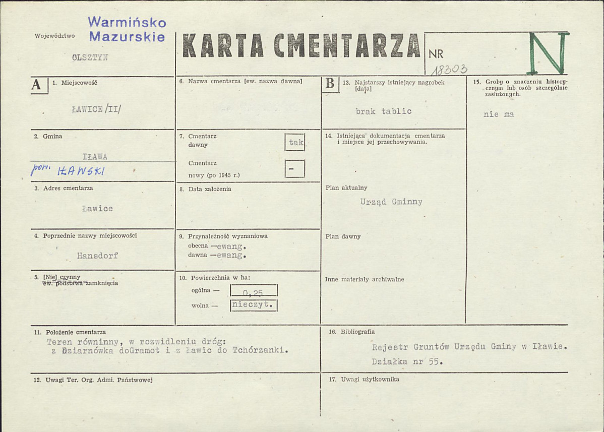 Karta cmentarza, skan nr 1