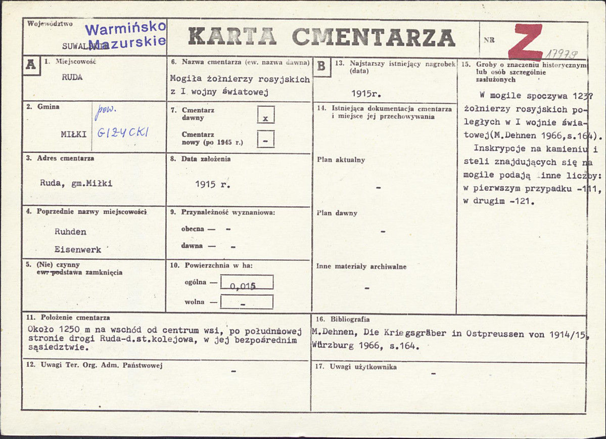 Karta cmentarza, skan nr 1