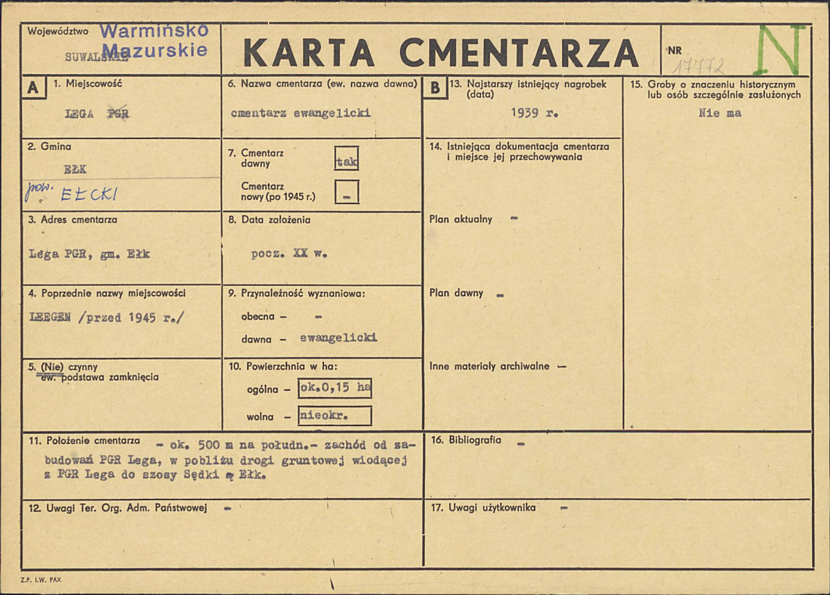 Karta cmentarza, skan nr 1