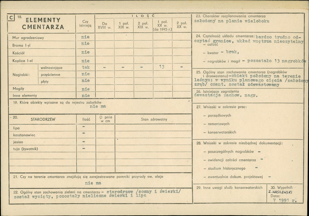 Karta cmentarza, skan nr 2