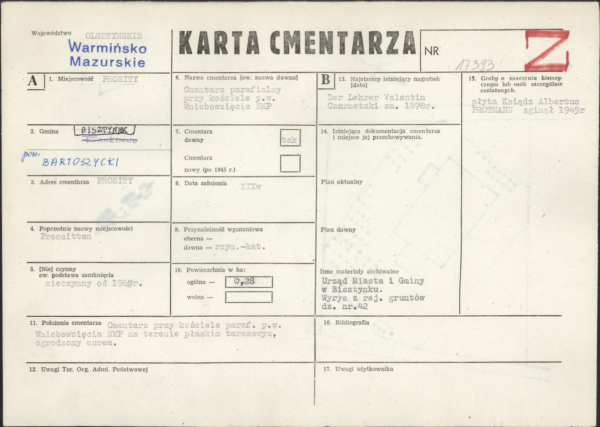 Karta cmentarza, skan nr 1