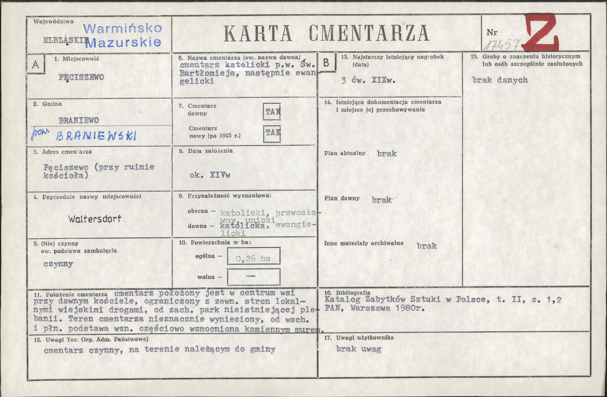 Karta cmentarza, skan nr 1