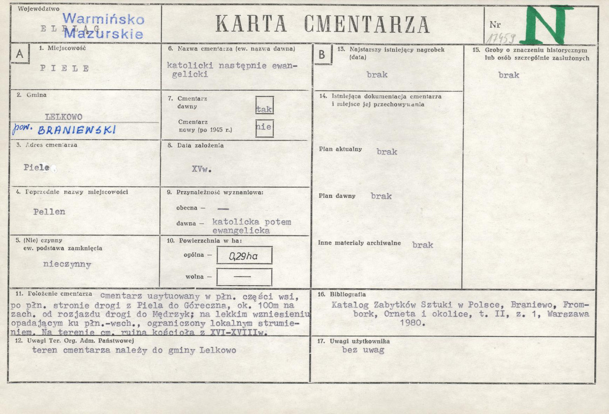 Karta cmentarza, skan nr 1