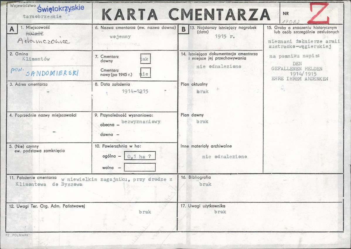 Karta cmentarza, skan nr 1