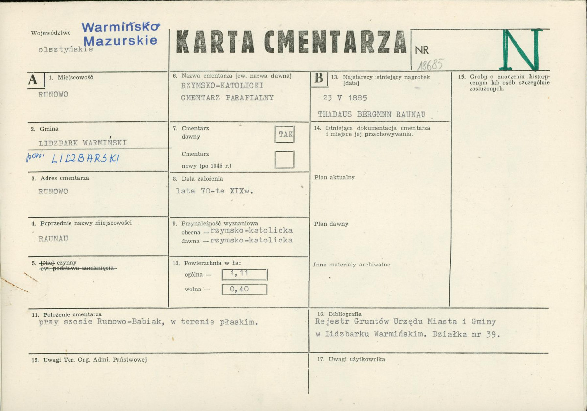 Karta cmentarza, skan nr 1