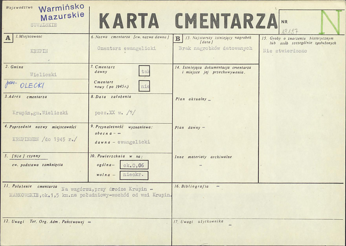 Karta cmentarza, skan nr 1