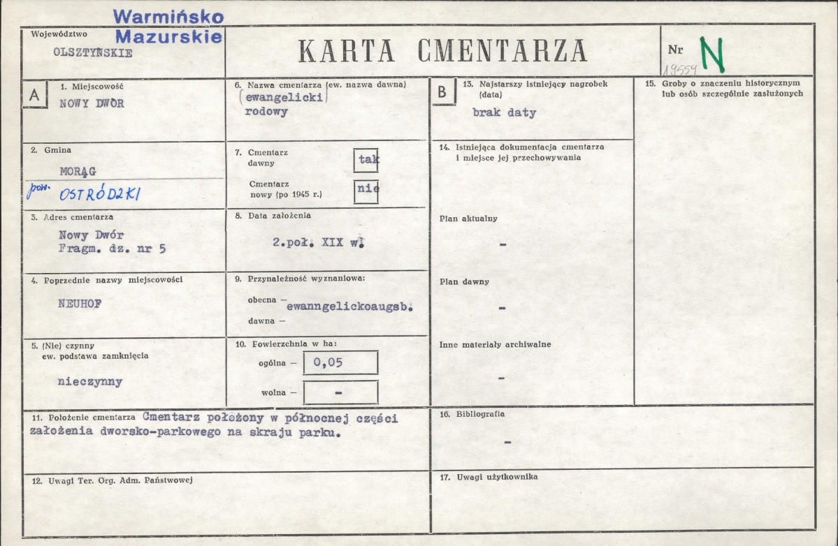 Karta cmentarza, skan nr 1