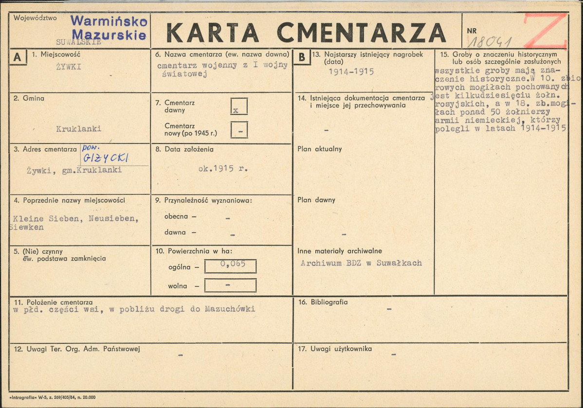 Karta cmentarza, skan nr 1