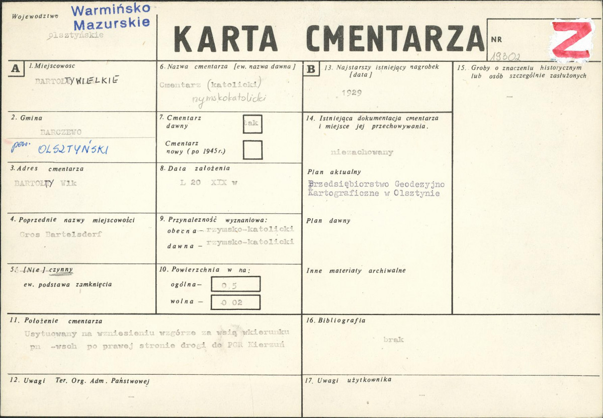 Karta cmentarza, skan nr 1