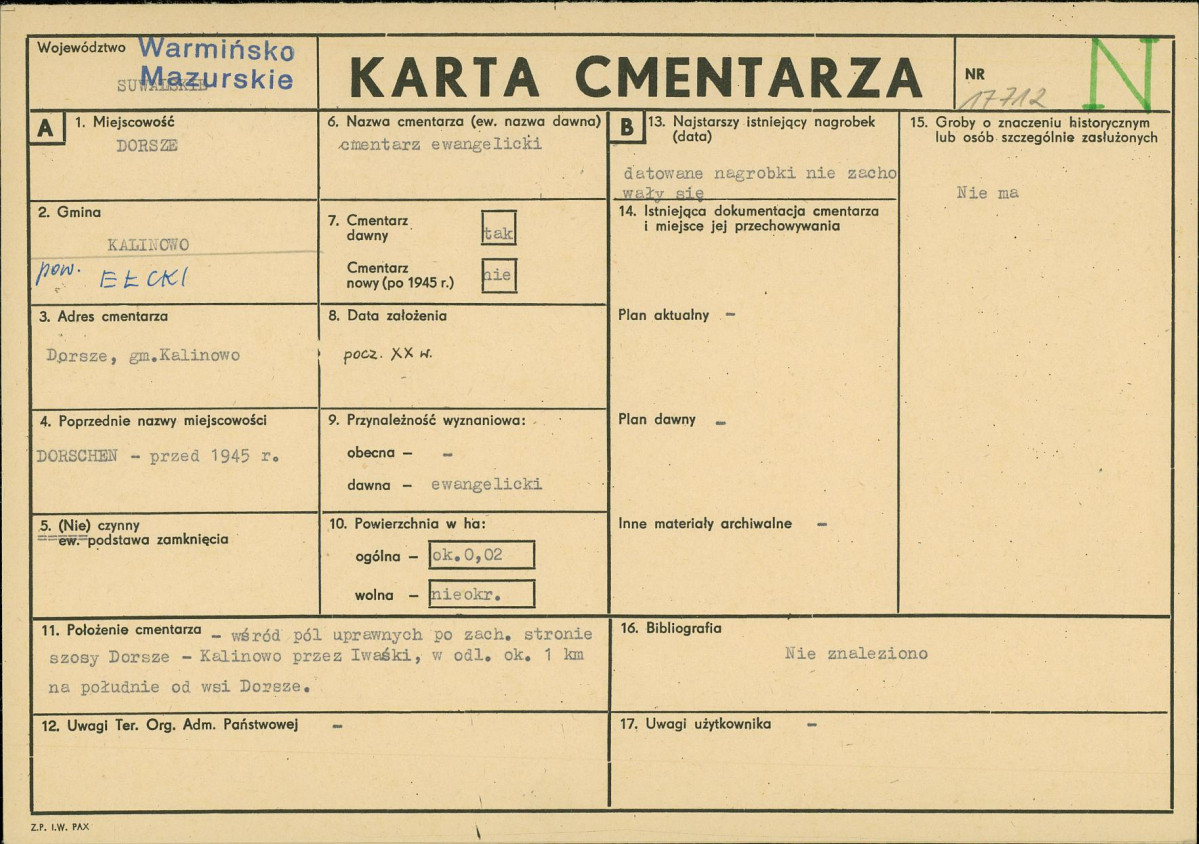 Karta cmentarza, skan nr 1