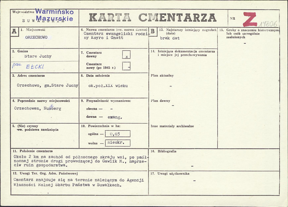 Karta cmentarza, skan nr 1