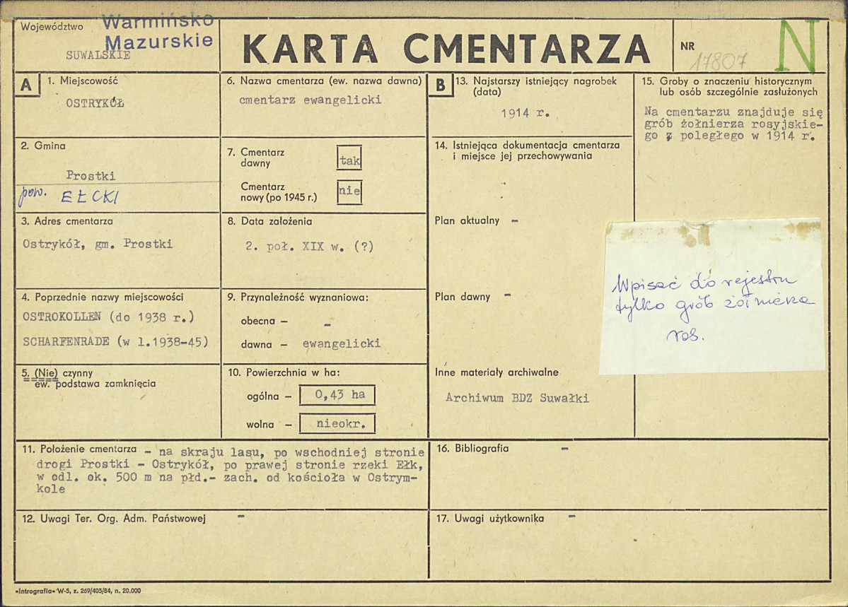 Karta cmentarza, skan nr 1